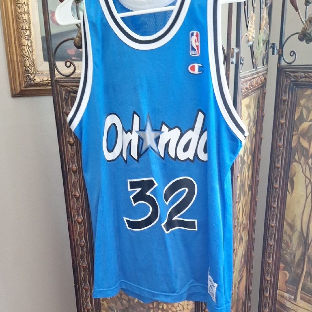 Champion Blue Orlando Magic #32 Jersey with White and Black Trim
